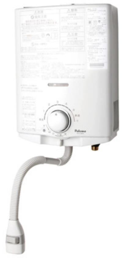 パロマ製の元止め式湯沸かし器