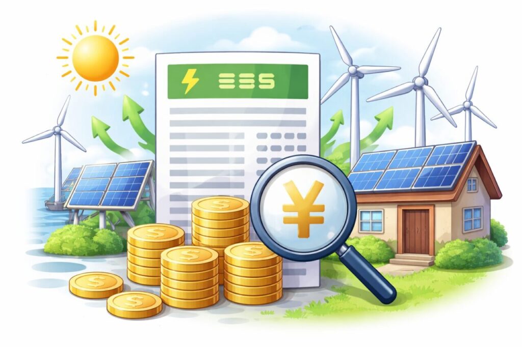 再エネ賦課金のイメージイラストを出せる？文字は不要